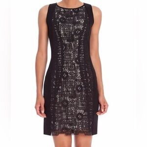 Nic+ Zoe black layered shift sleeveless dress size XL